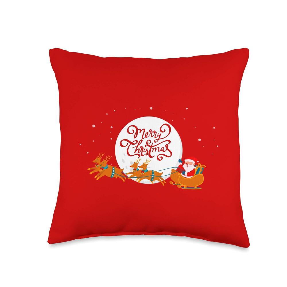 6503 Merry Christmas Funny Quote for Xmas Lovers Throw Pillow